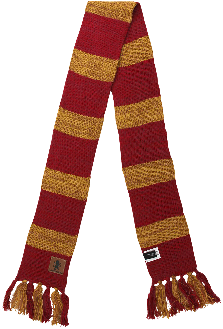 Hufflepuff Style Striped Scarf PNG Image