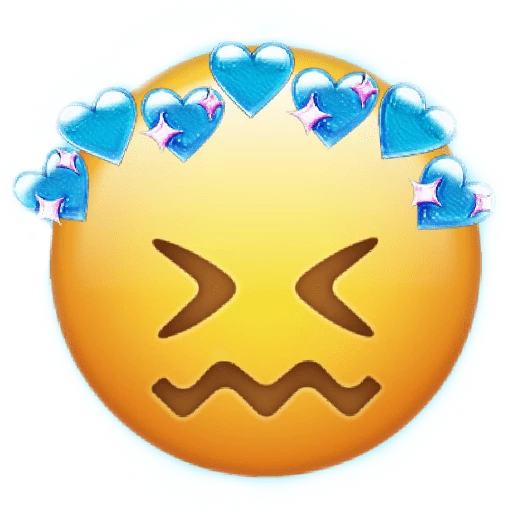 Hugging_ Face_ Emoji_with_ Hearts PNG Image