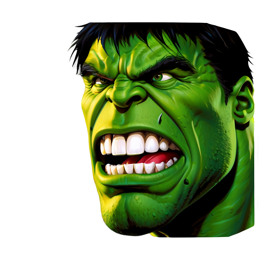 Hulk Face Illustration Png 06272024 PNG Image