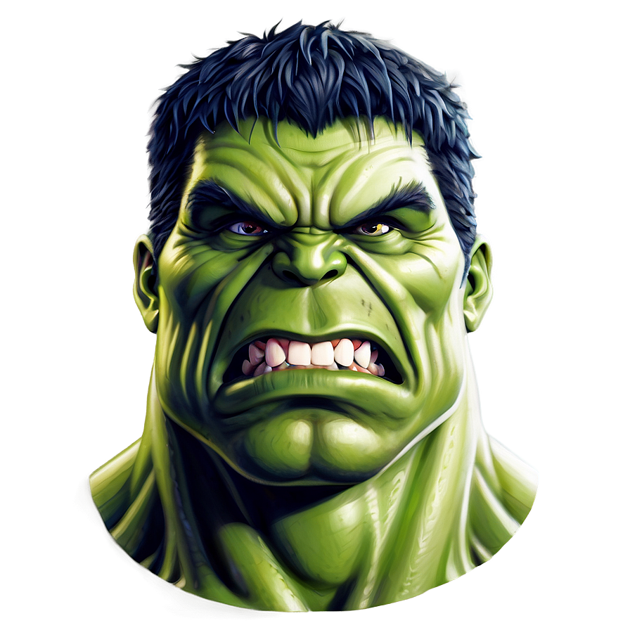 Hulk Face Illustration Png 06272024 PNG Image