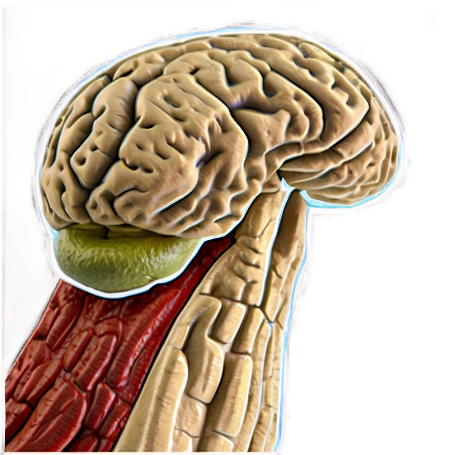 Human Brain Anatomy Illustration PNG Image