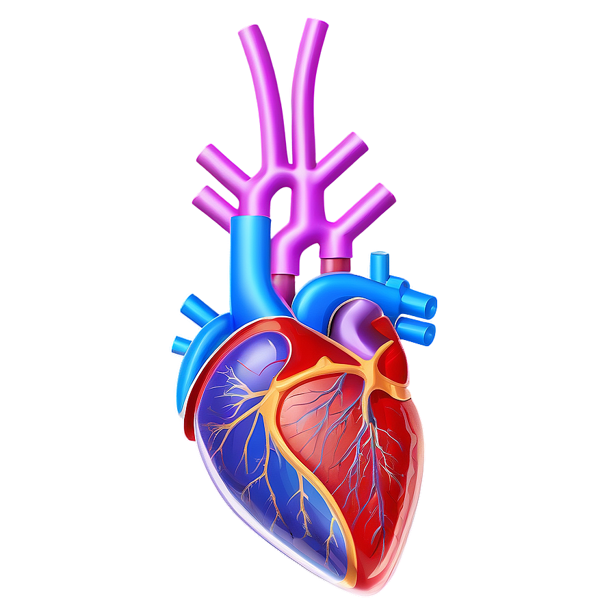 Human Heart Anatomy Diagram Png Vfn PNG Image