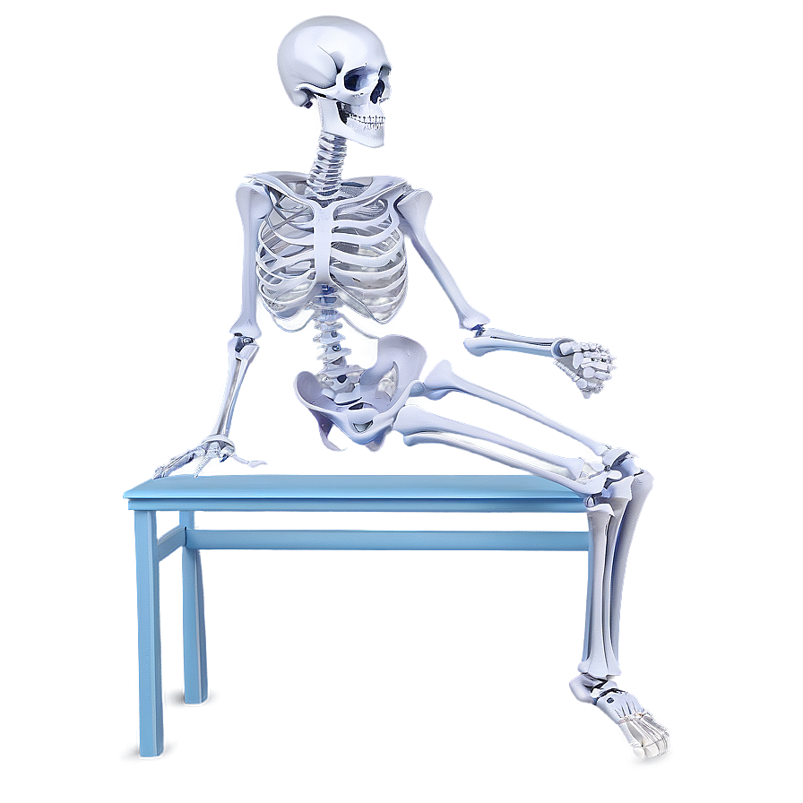 Human Skeleton Sitting Pose Png Sgc PNG Image