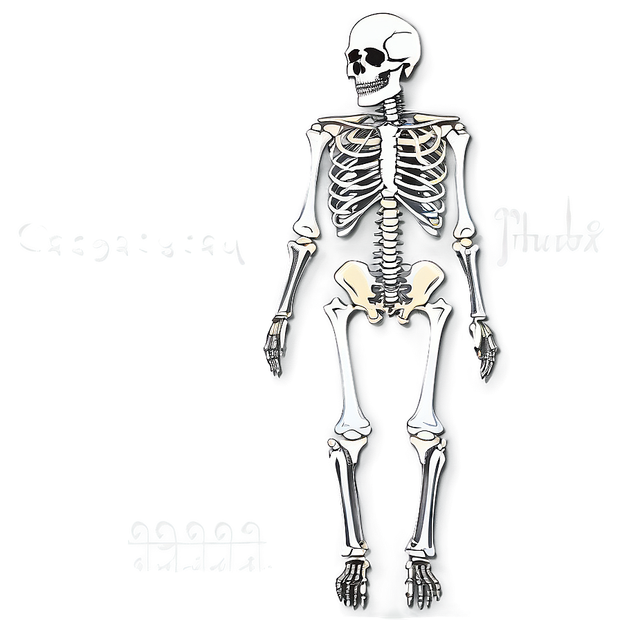 Human Skeleton With Detailed Joints Png Dek PNG Image