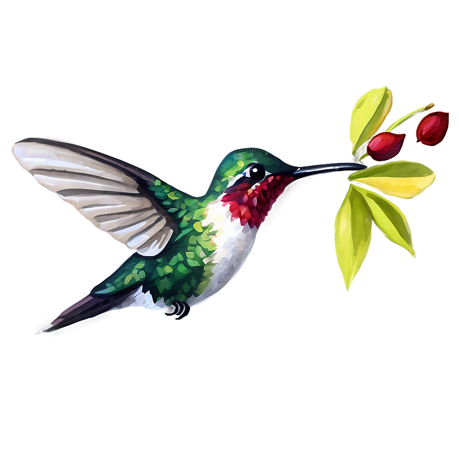 Hummingbird In Watercolor Style Png Llm98 PNG Image