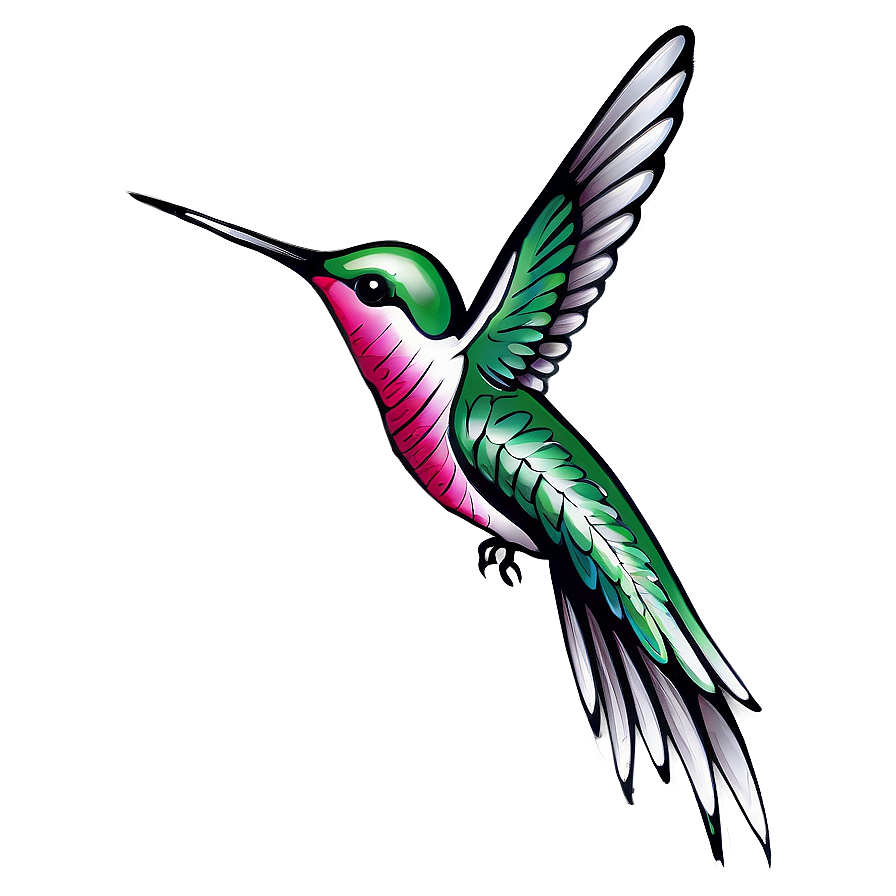 Hummingbird Tattoo Design Png 05212024 PNG Image