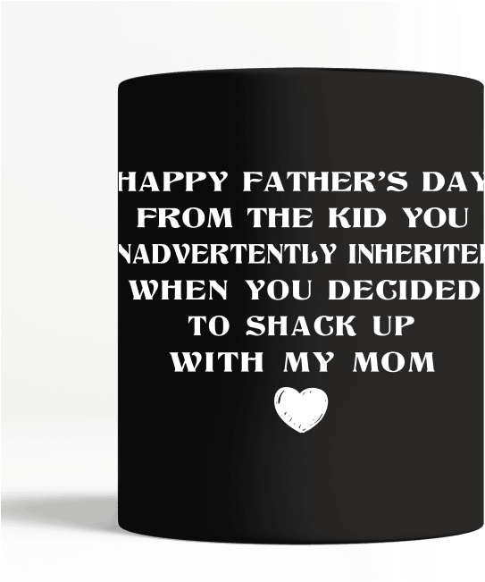 Humorous Fathers Day Mug Message PNG Image