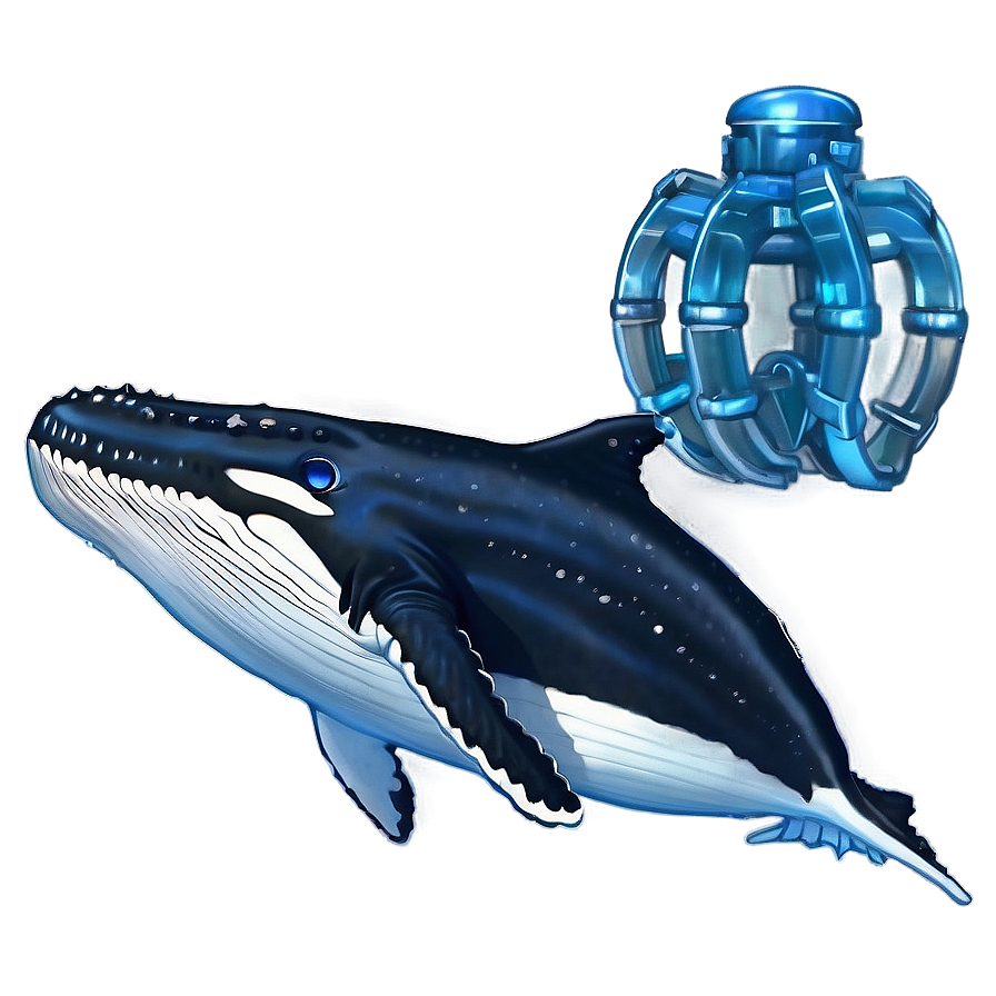 Humpback Whale Underwater Scene Png Vfj42 PNG Image