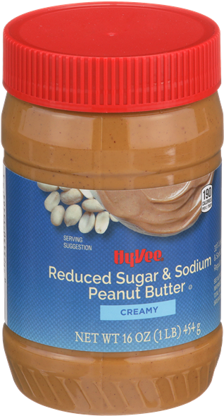 Hy Vee Reduced Sugar Sodium Peanut Butter PNG Image