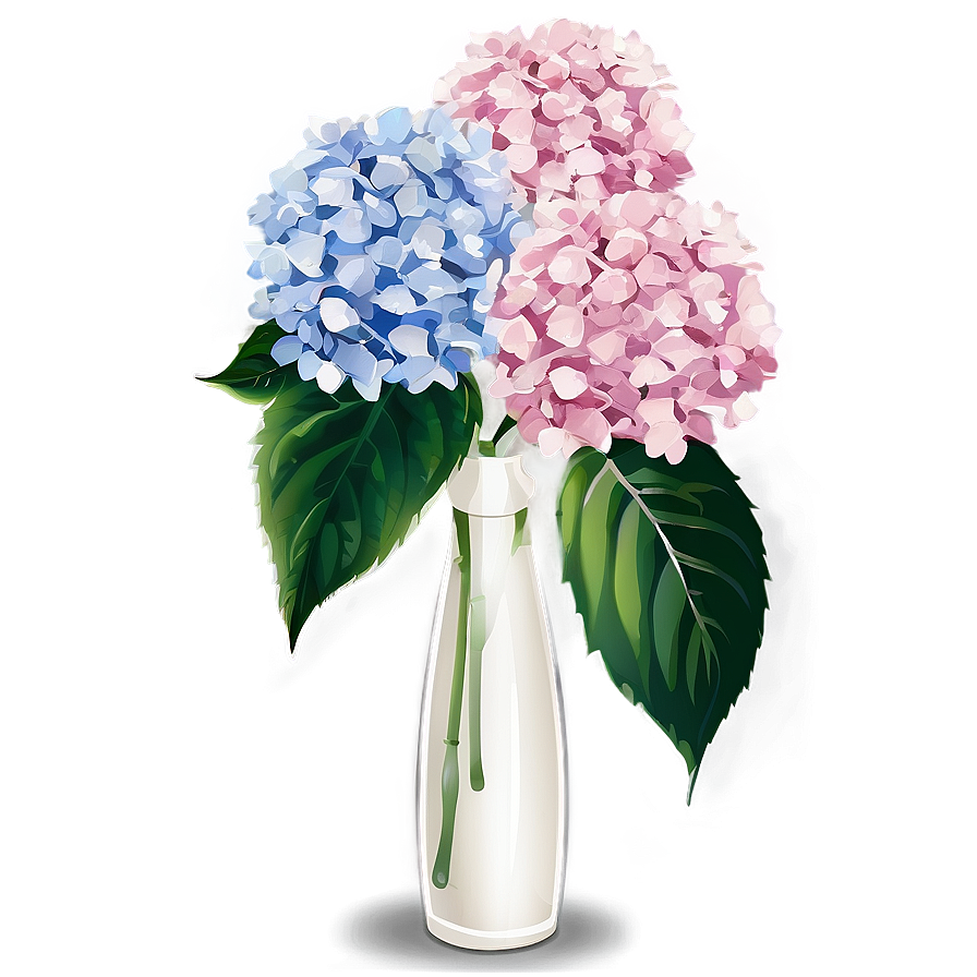 Hydrangeas In Vase Png Bey PNG Image