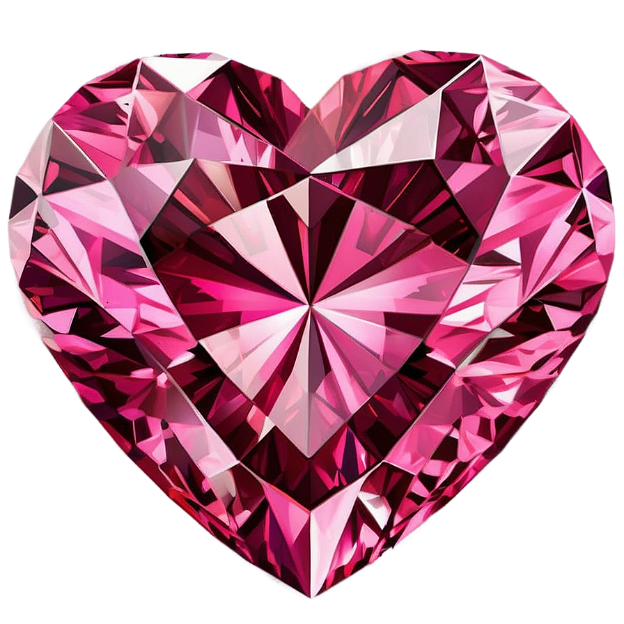 Hypnotic Pink Diamond Heart Illustration Png 51 PNG Image