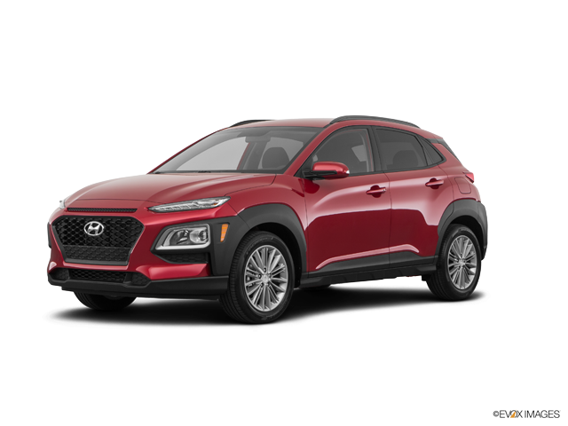 Hyundai Kona Red Side View PNG Image