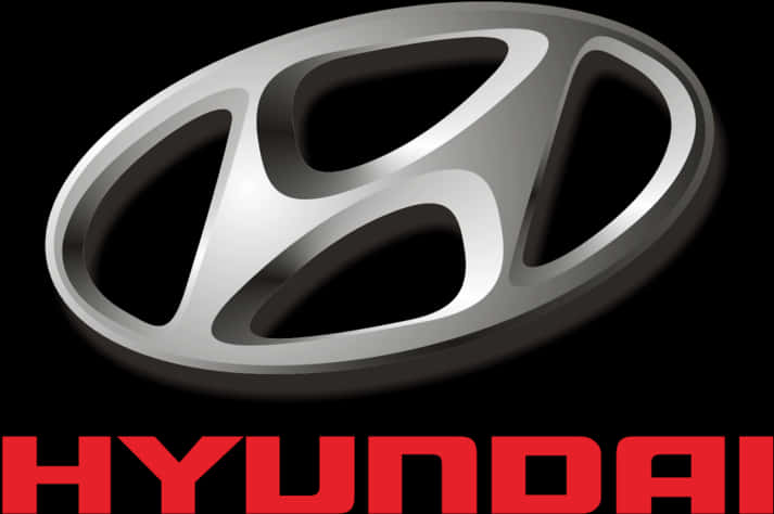 Hyundai Logo Black Background PNG Image