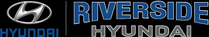 Hyundai Logoand Riverside Dealership Branding PNG Image