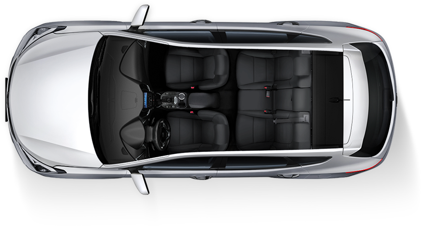 Hyundai Vehicle Top View Interior Layout PNG Image