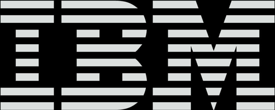 I B M Logo Striped Design PNG Image