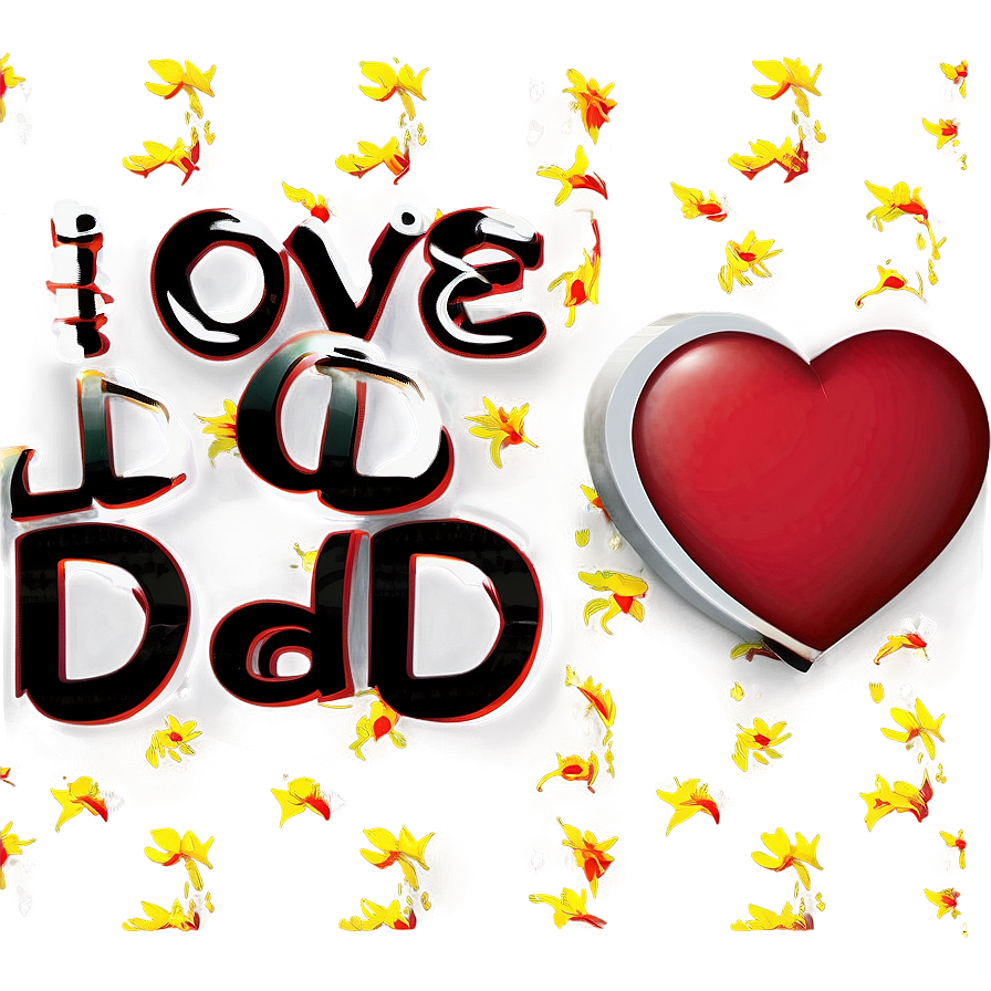 I Love You Dad Text Png Mxr PNG Image