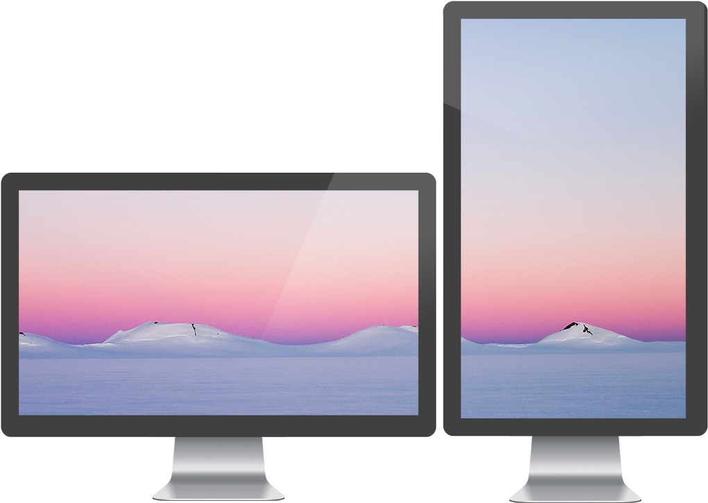 I Mac Dual Monitor Setup PNG Image