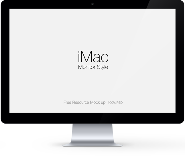 I Mac Monitor Style Mockup PNG Image