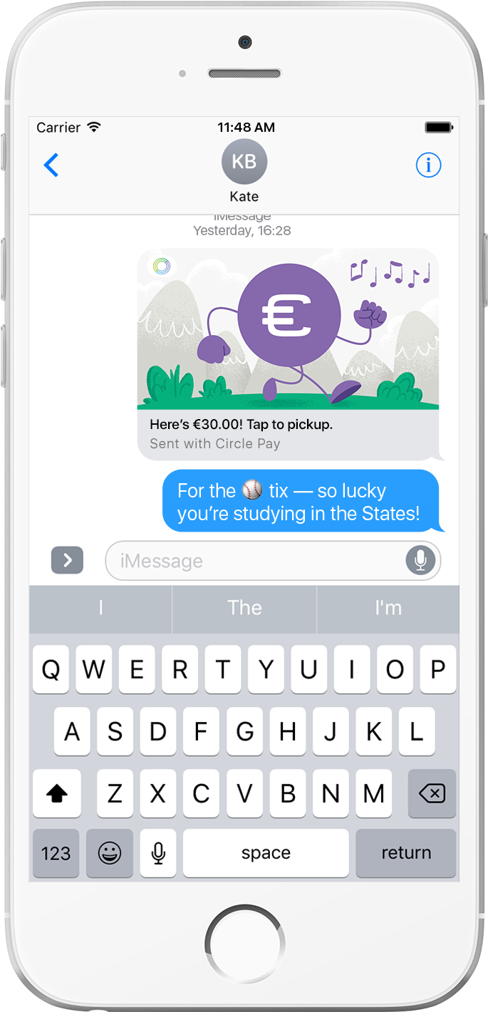 I Message Money Transfer Screenshot PNG Image