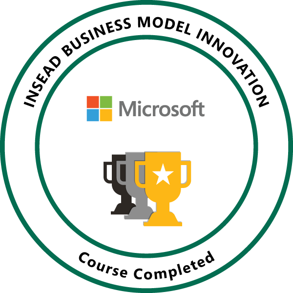 I N S E A D Microsoft Innovation Course Completion Badge PNG Image