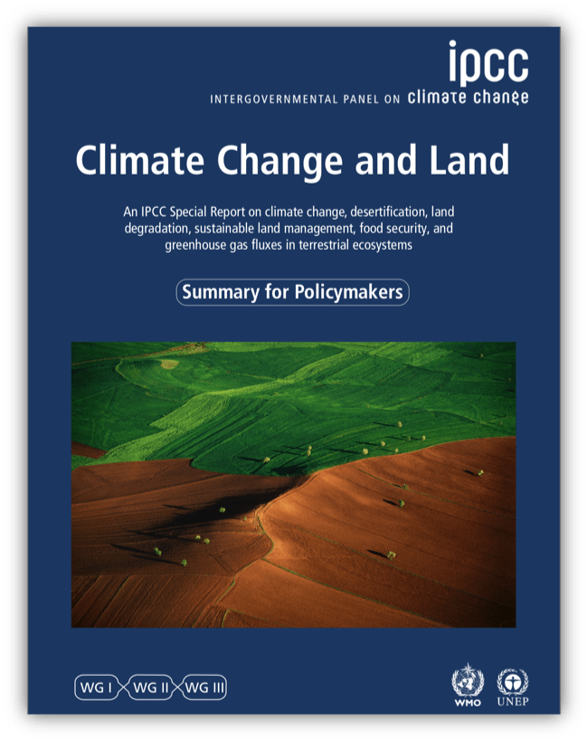 I P C C Climate Changeand Land Summary Report Cover PNG Image