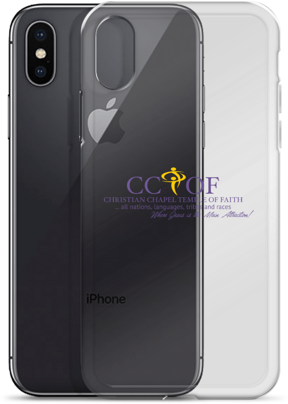 I Phone Xwith Clear Caseand Logo PNG Image