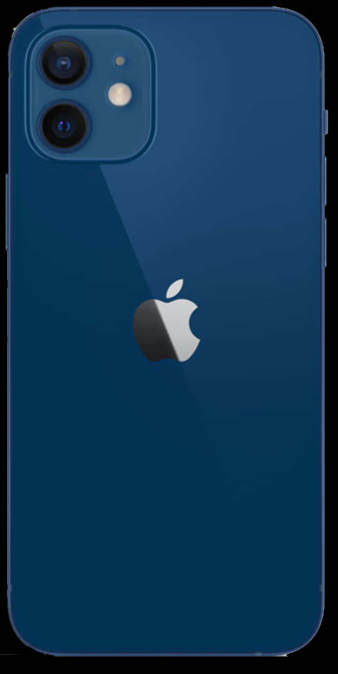 I Phone12 Blue Back Camera Design PNG Image