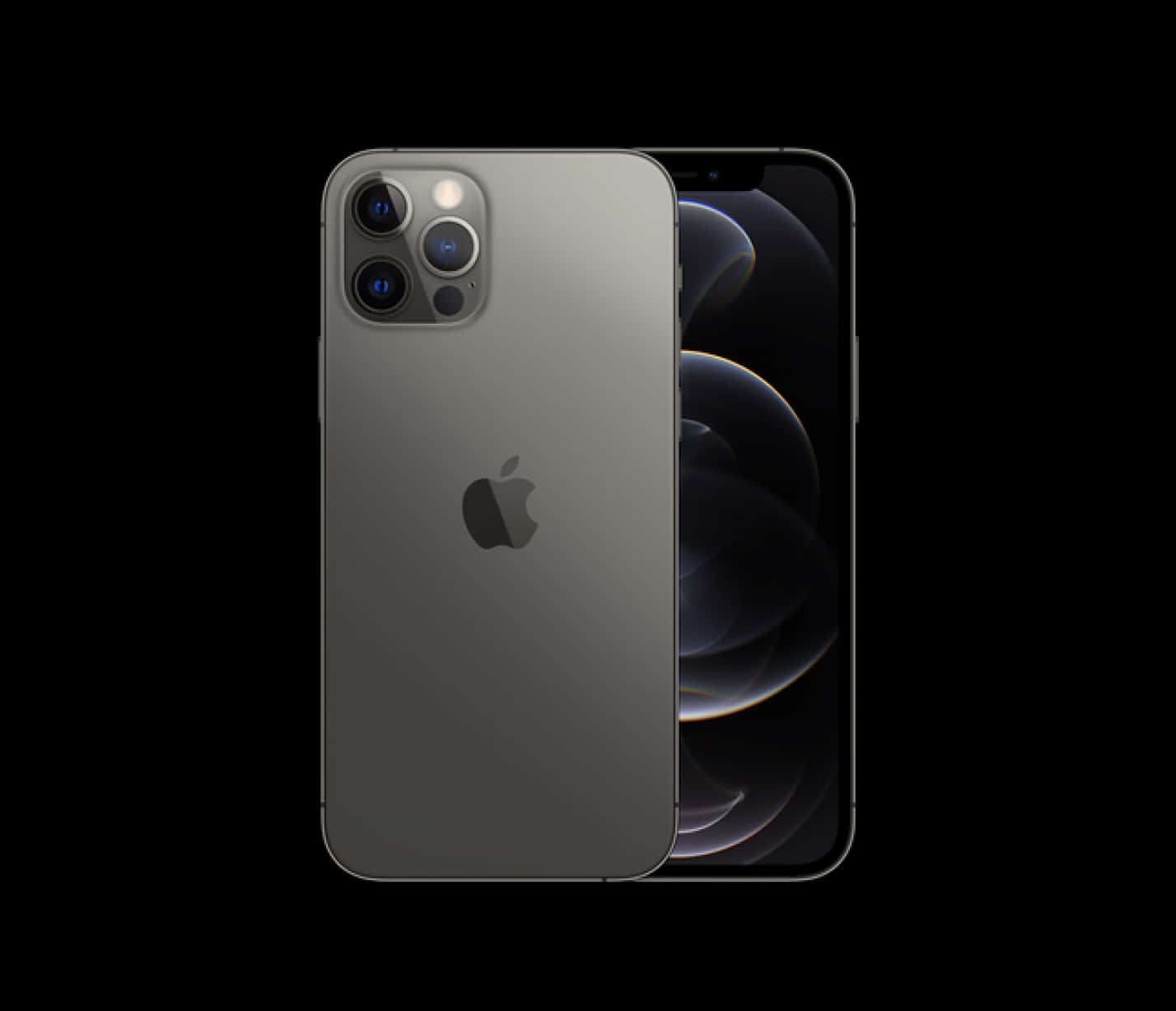 I Phone12 Pro Max Silver Displayand Camera PNG Image