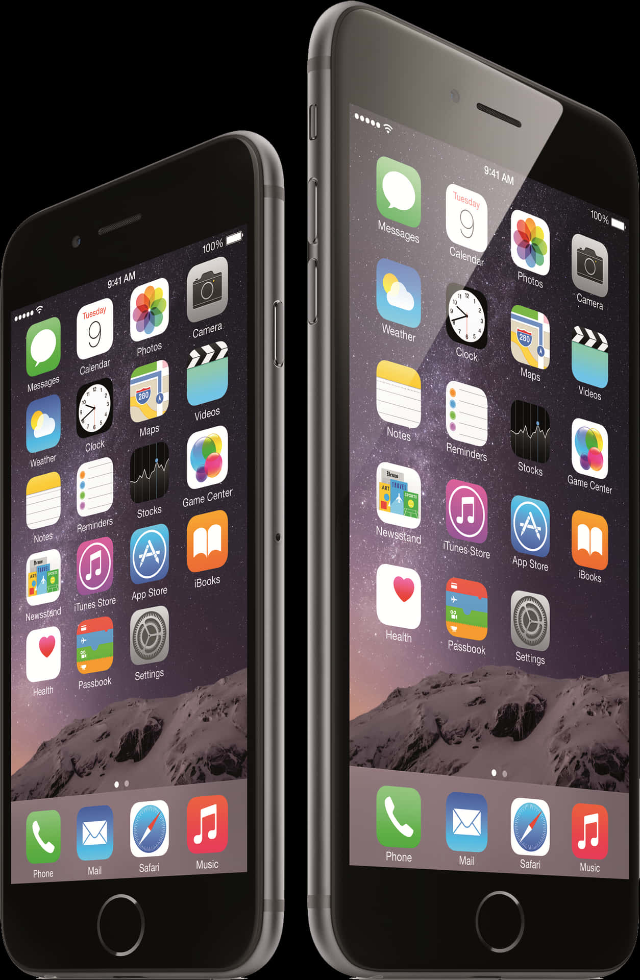 I Phone6and6 Plus Display PNG Image