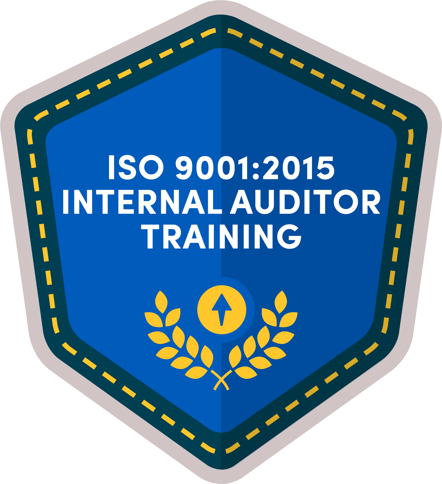 I S O90012015 Internal Auditor Training Badge PNG Image