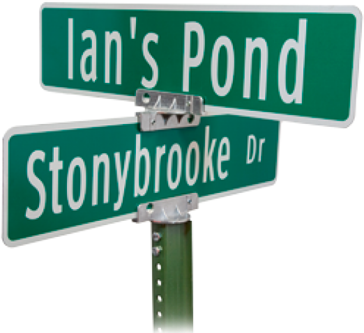 Ians Pond Stonybrooke Dr Street Signs PNG Image