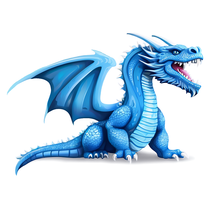 Ice Blue Dragon Drawing Png 18 PNG Image