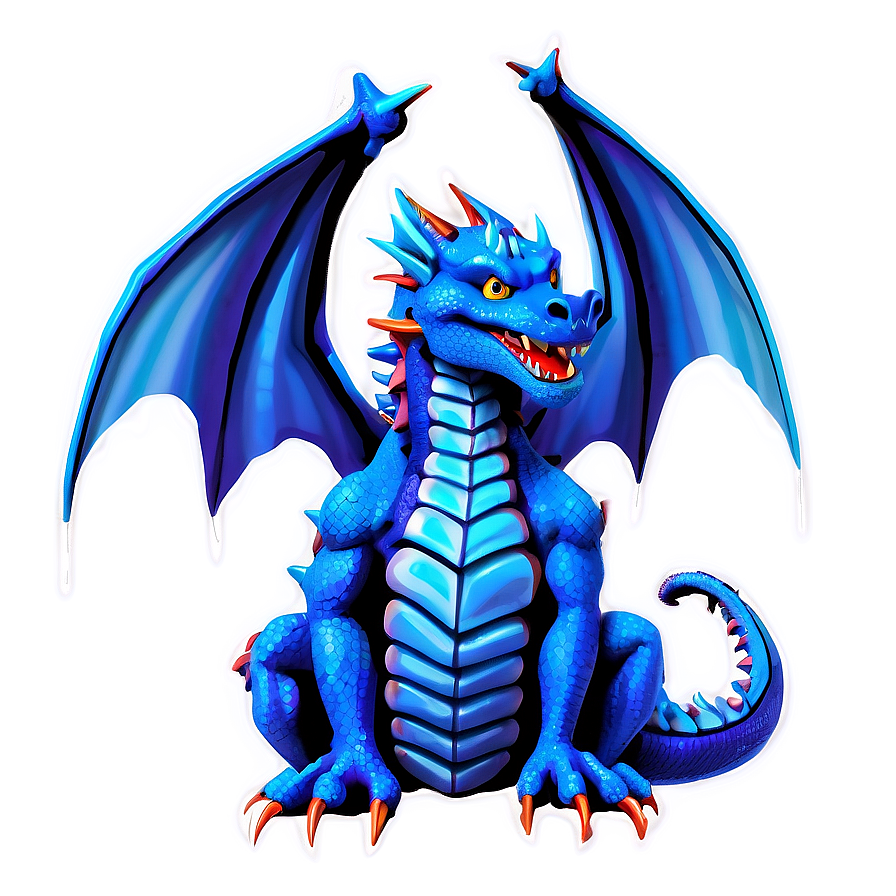 Ice Blue Dragon Drawing Png Llg PNG Image