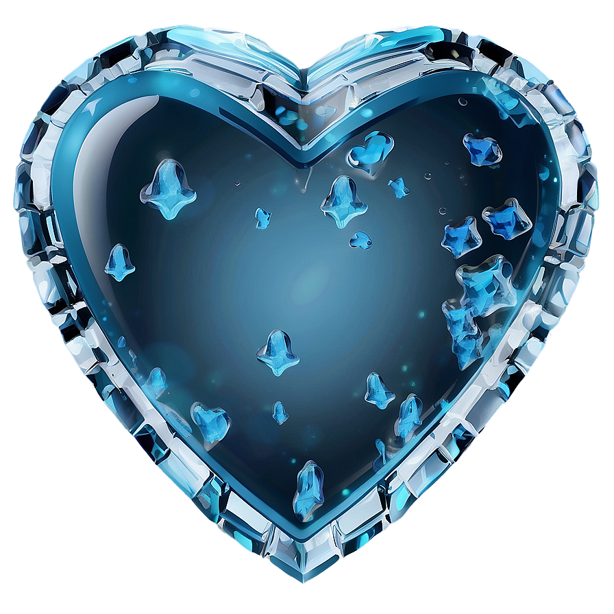 Ice Blue Heart Symbol Png 32 PNG Image