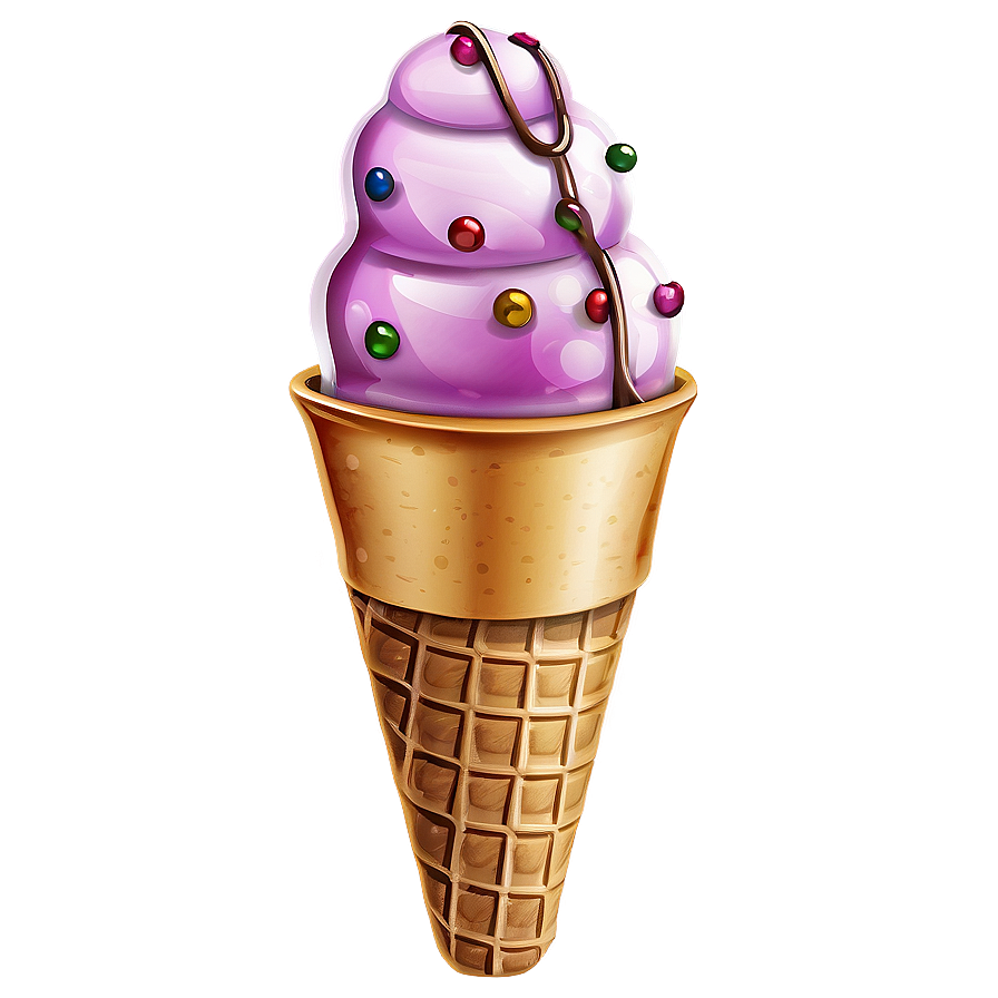 Ice Cream Cone Illustration Png Ysa16 PNG Image