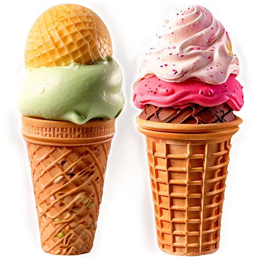 Ice Cream Cone Set Png 35 PNG Image