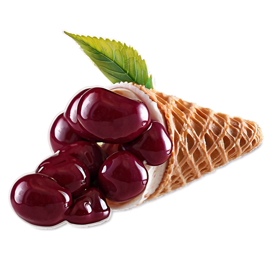 Ice Cream Cone With Cherry Png Cub75 PNG Image