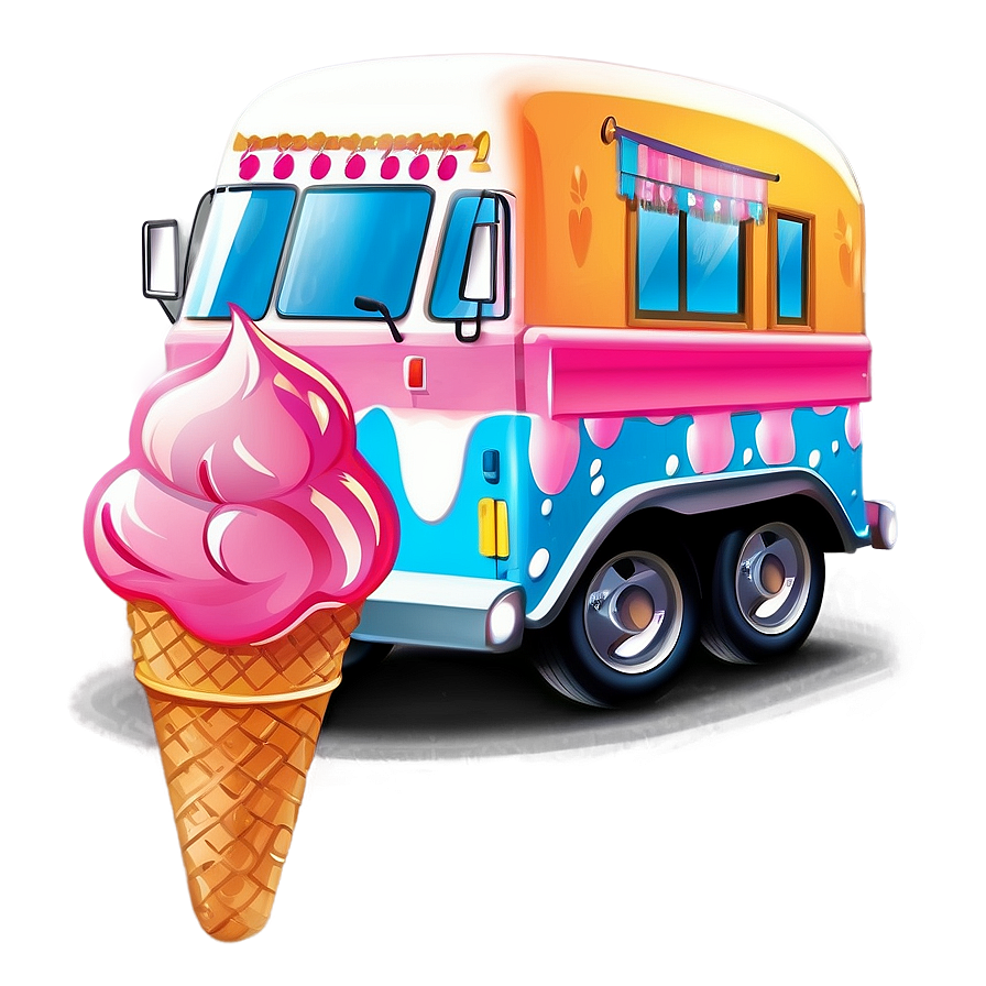 Ice Cream Truck Business Logo Png Vcm PNG Image