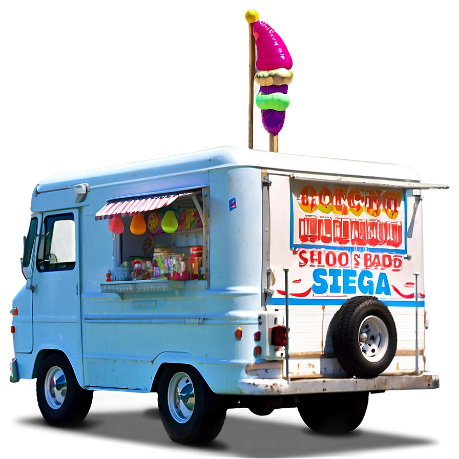 Ice Cream Truck By The Sea Png 20 PNG Image