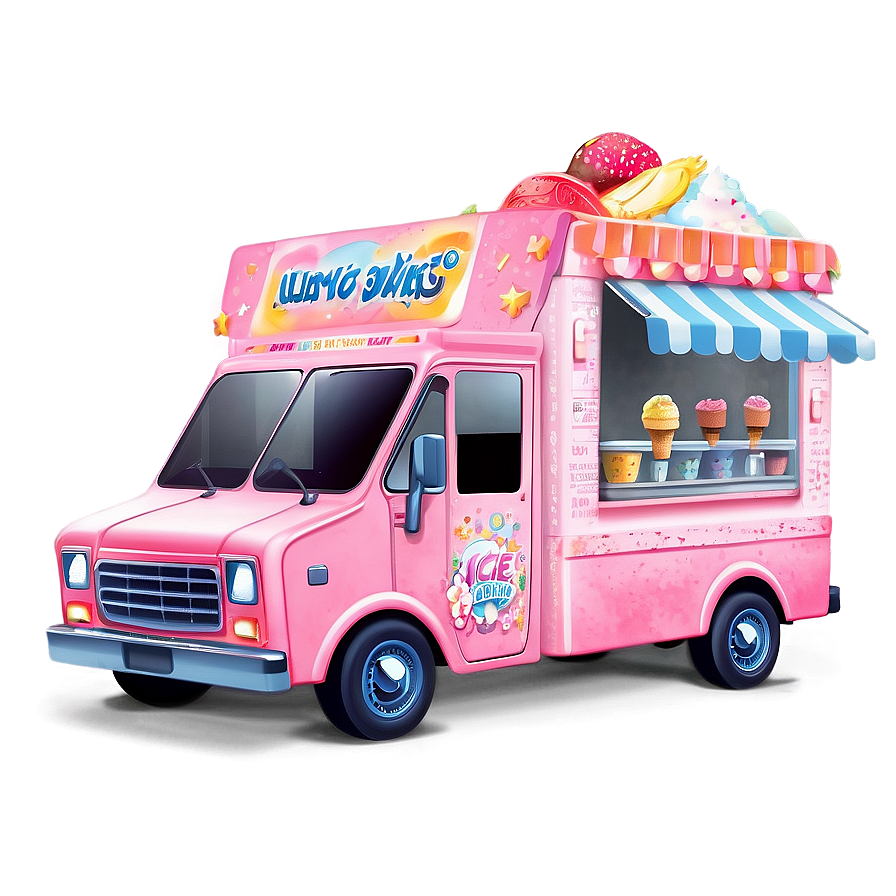 Ice Cream Truck Serving Dessert Png 67 PNG Image