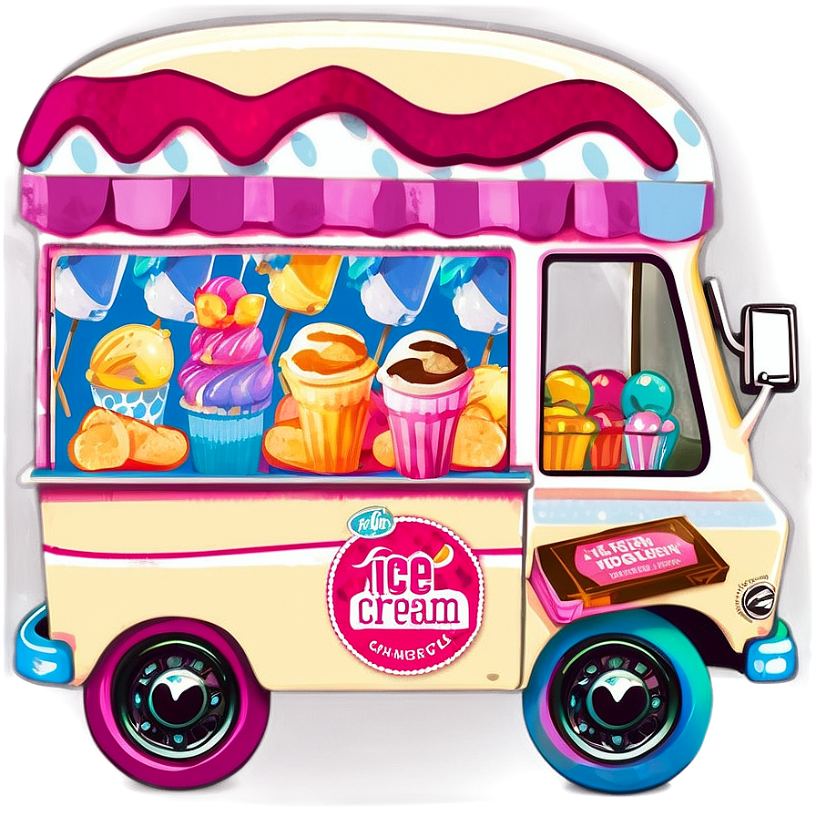 Ice Cream Truck With Organic Treats Png Pge96 PNG Image