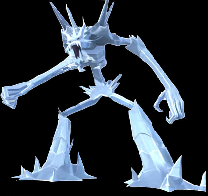 Ice Elemental Creature PNG Image