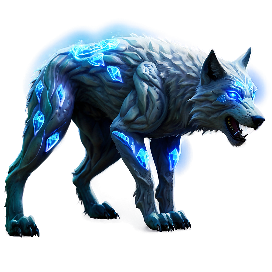 Ice Elemental Wolf Png 70 PNG Image