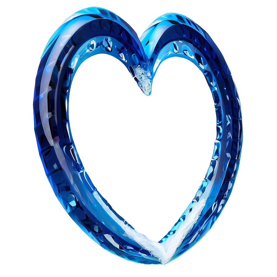 Ice Heart Outline Png Ghm26 PNG Image