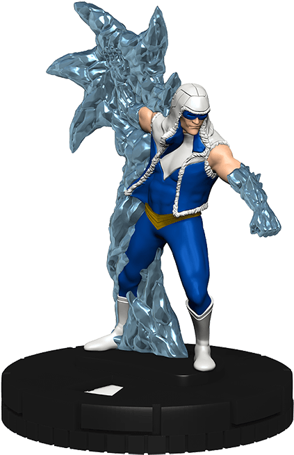 Ice Powered Superhero Figure PNG Image