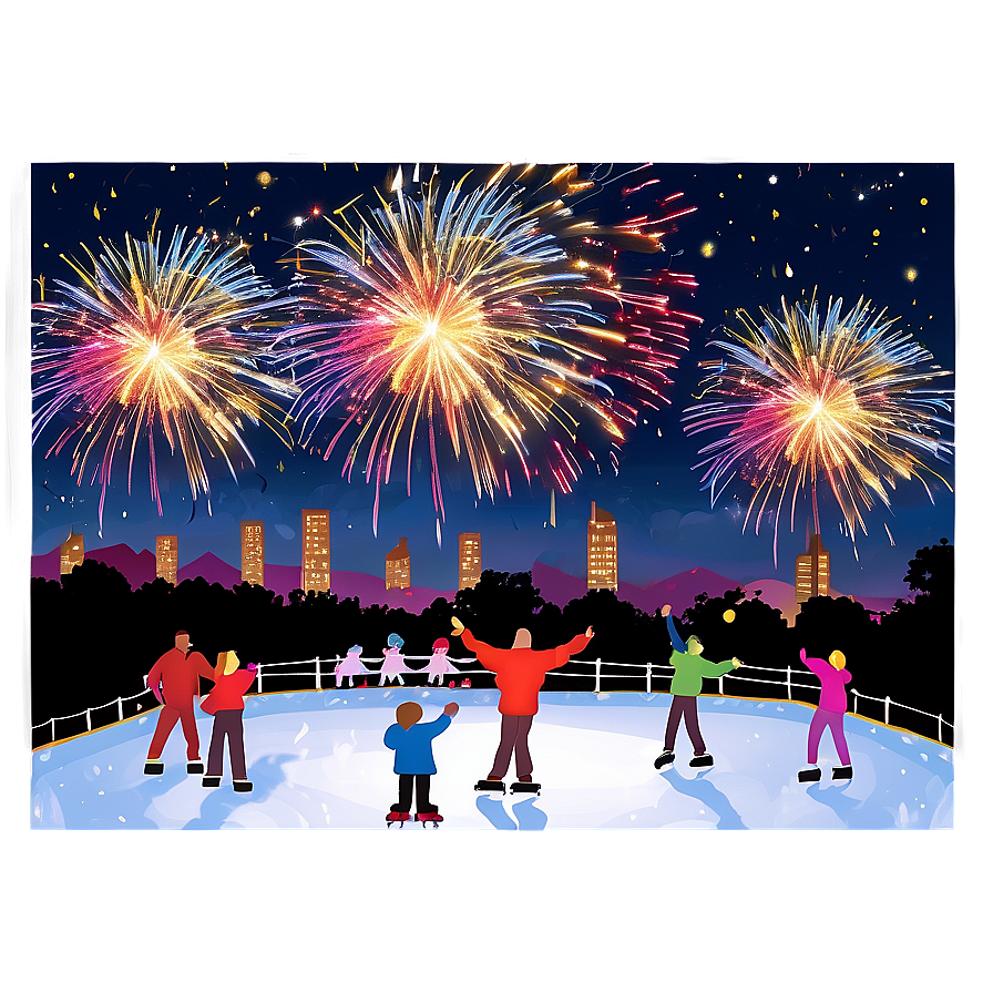 Ice Rink Spectacular Firework Display Png 27 PNG Image