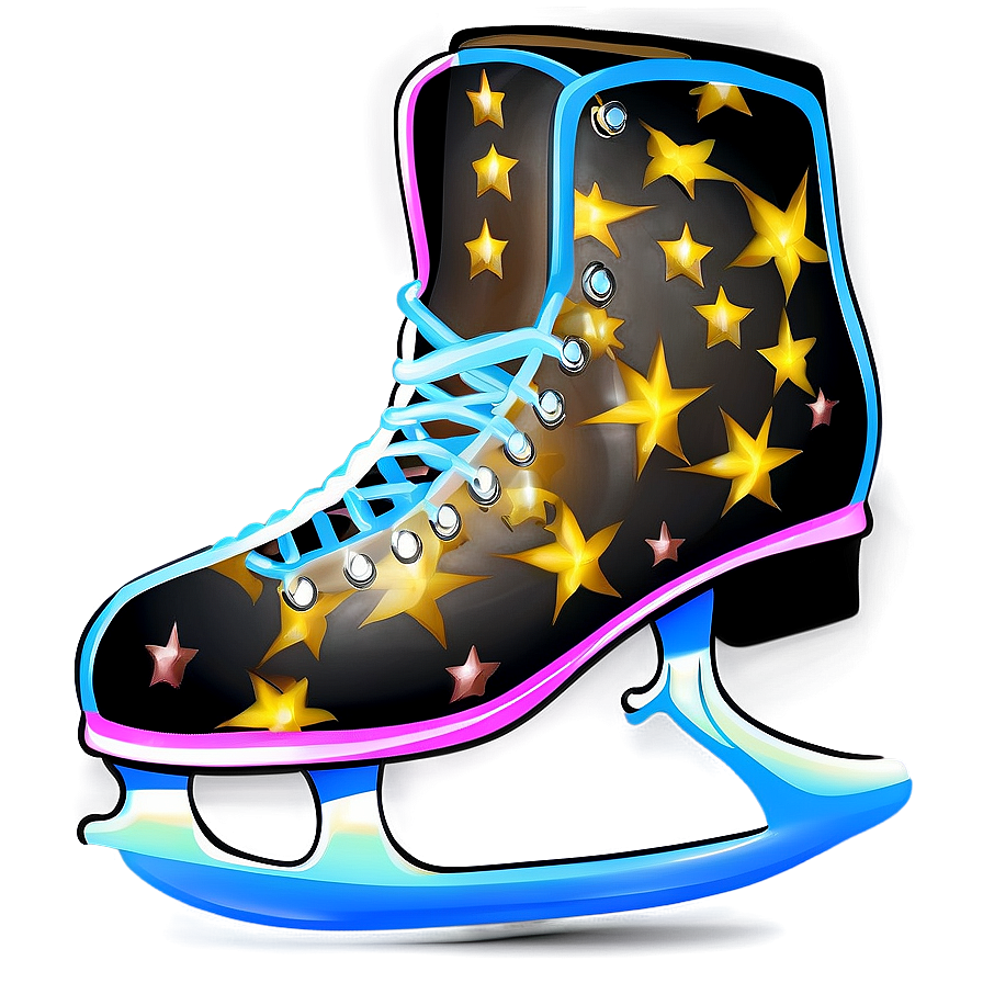 Ice Skates With Pattern Png Bsj PNG Image