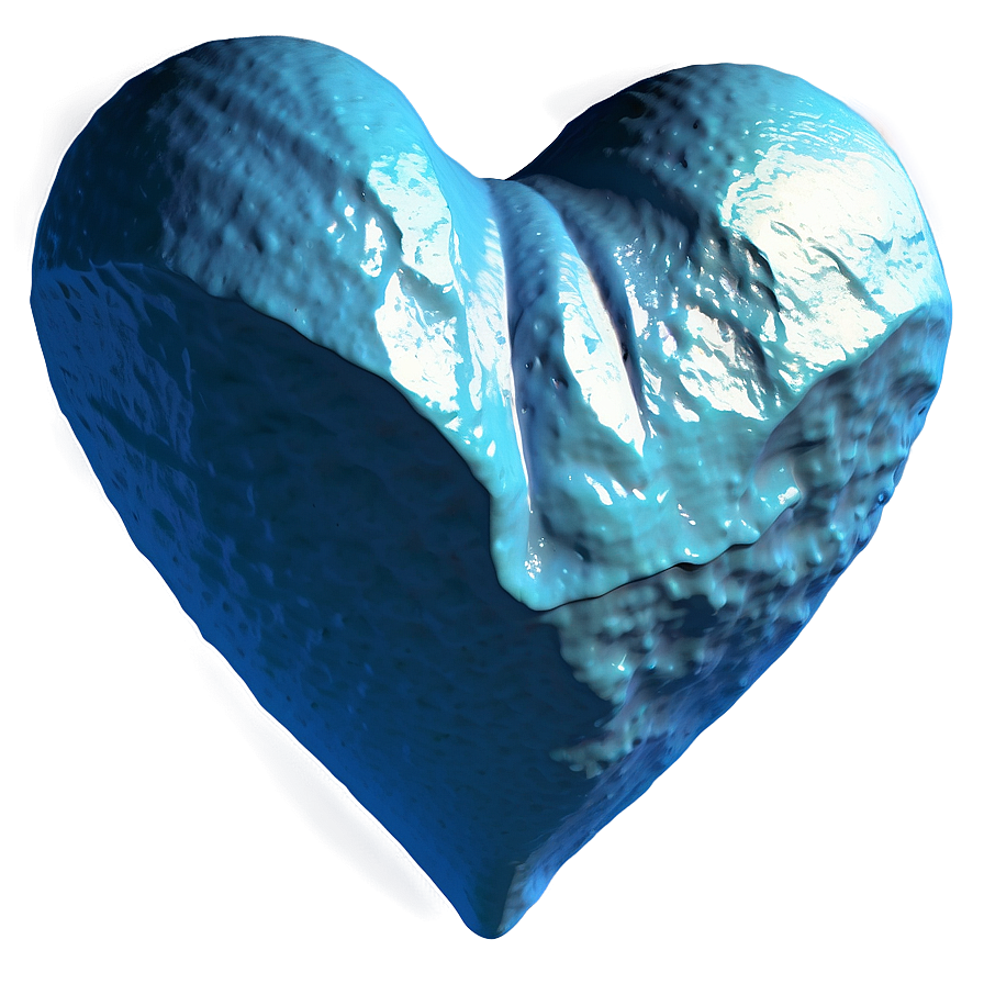 Iceberg Blue Heart Emoji Png Oem24 PNG Image