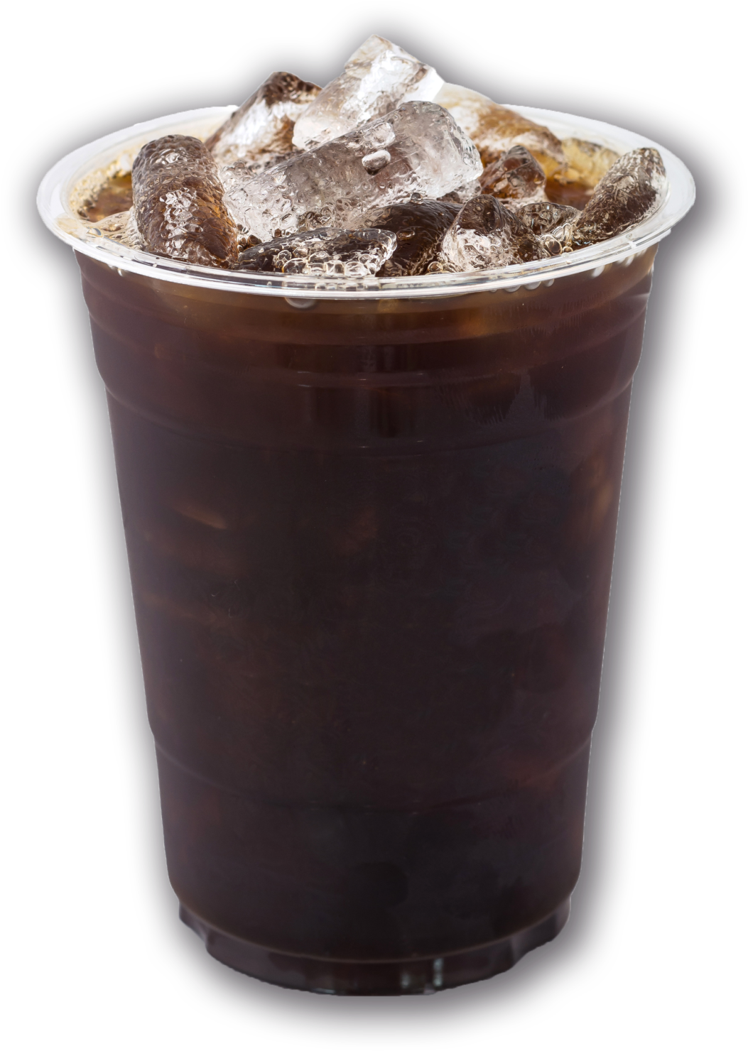 Iced Coffeein Clear Cup PNG Image